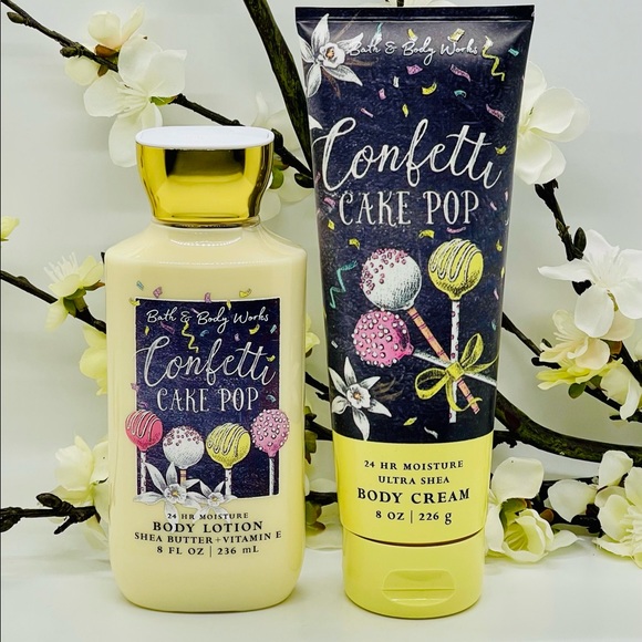 Bath and Body Works Confetti Cake Pop Body Lotion, Body Cream 2-Pc Set - Picture 1 of 4